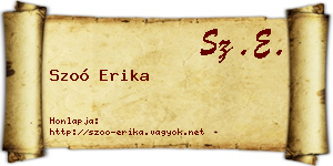Szoó Erika névjegykártya
